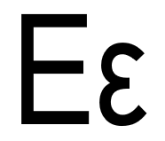 Uppercase and lowercase greek epsilon